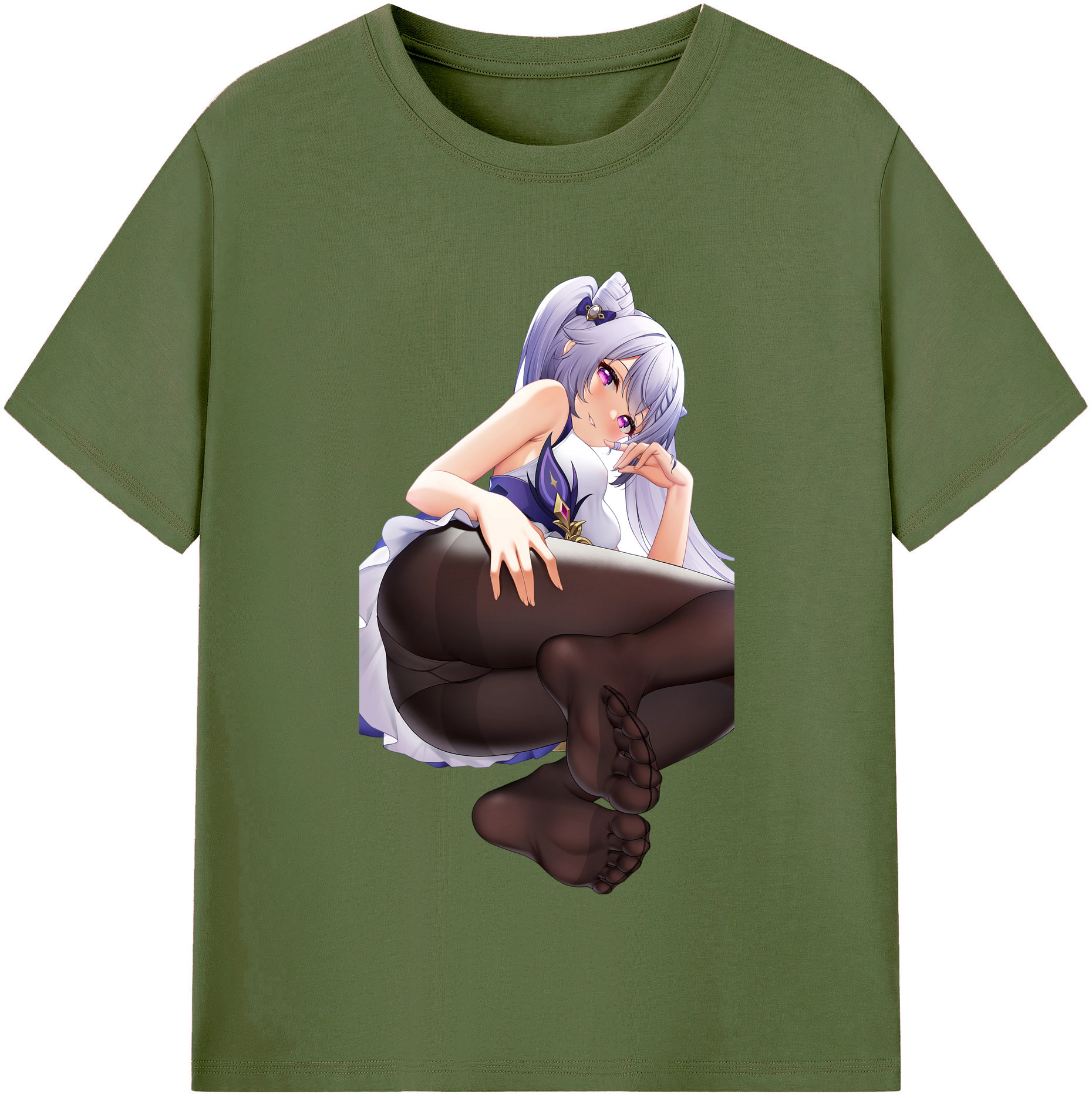 げんし神 刻晴 こくせい genshin Kokusei 綿100％半袖Tシャツ（フロントプリント）